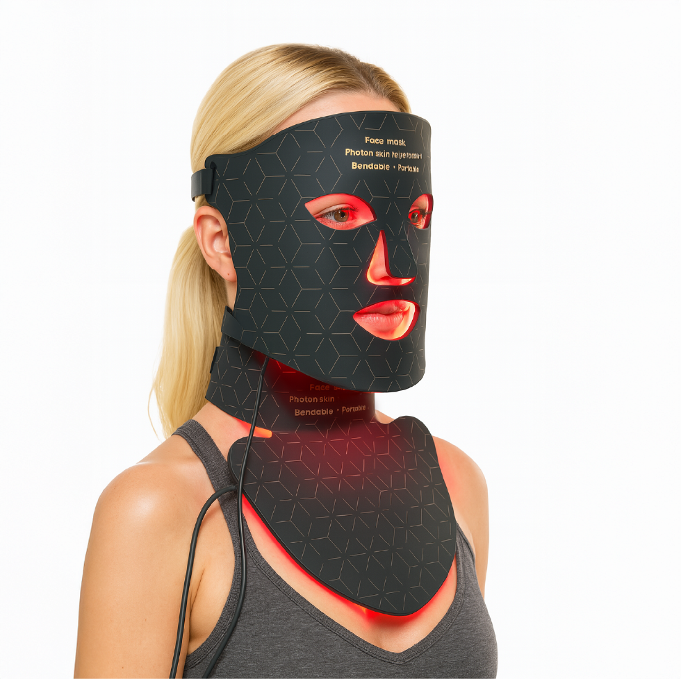 4 in 1 Red and Near-infrared Light Therapy Silicone Neck & Face Mask