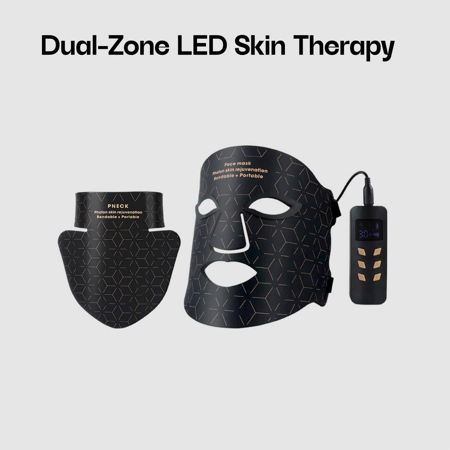 4 in 1 Red and Near-infrared Light Therapy Silicone Neck & Face Mask