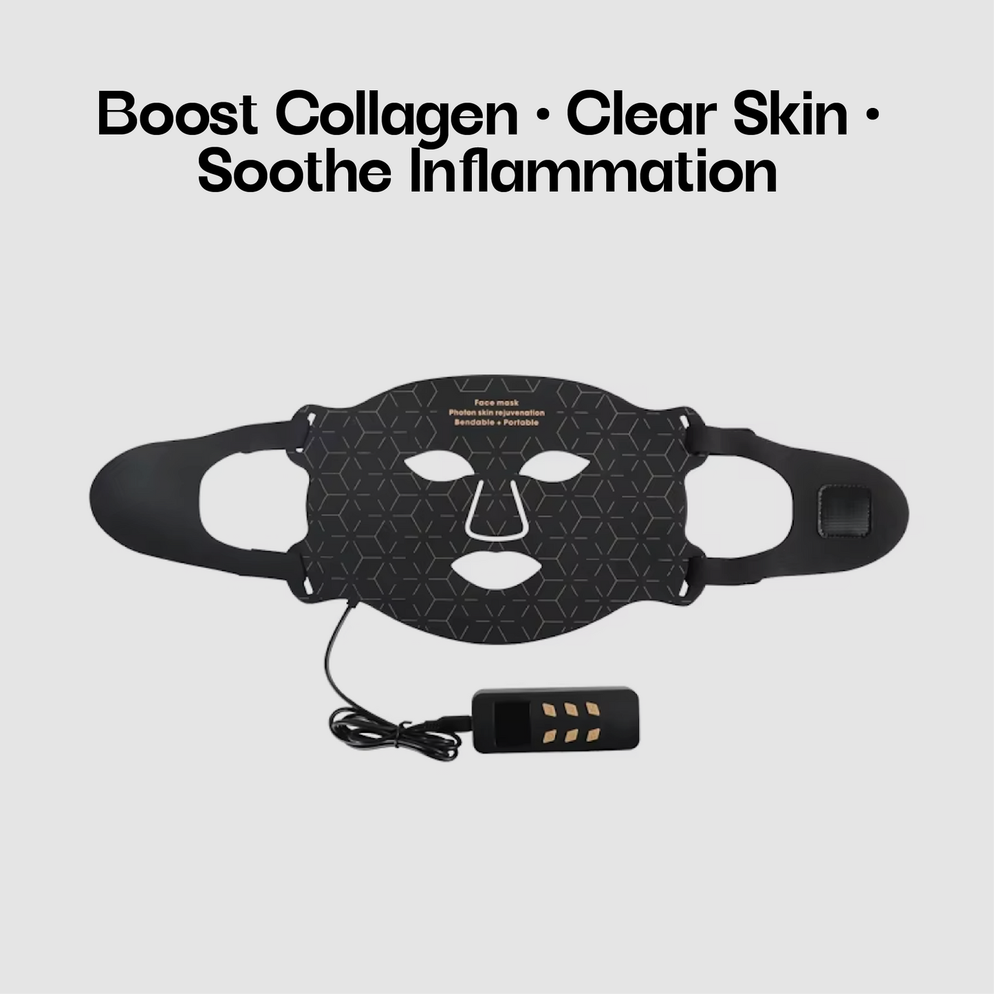 4 in 1 Red and Near-infrared Light Therapy Silicone Neck & Face Mask