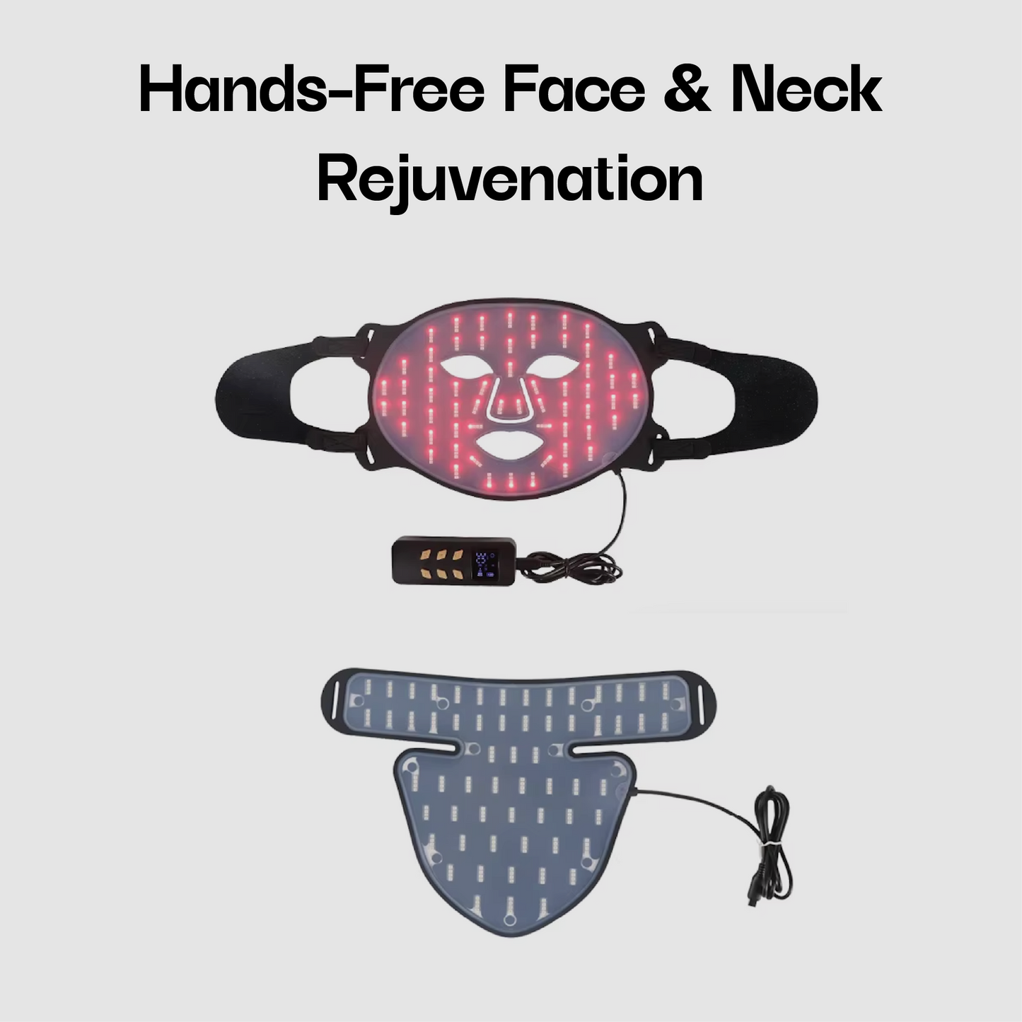 4 in 1 Red and Near-infrared Light Therapy Silicone Neck & Face Mask