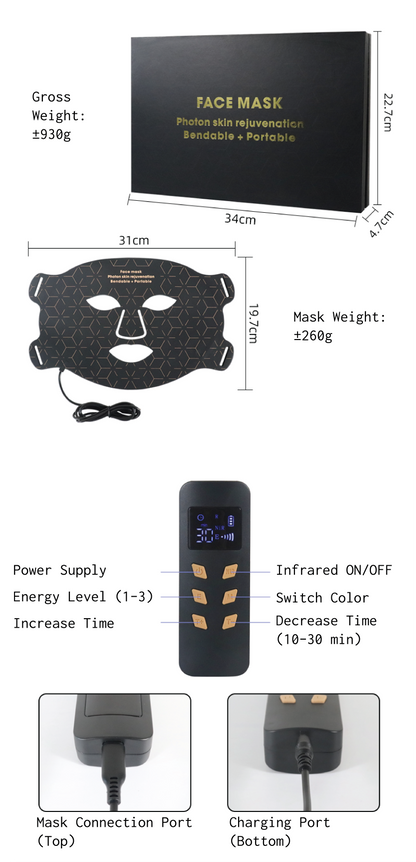 4 in 1 Red and Near-Infrared Light Therapy Mask