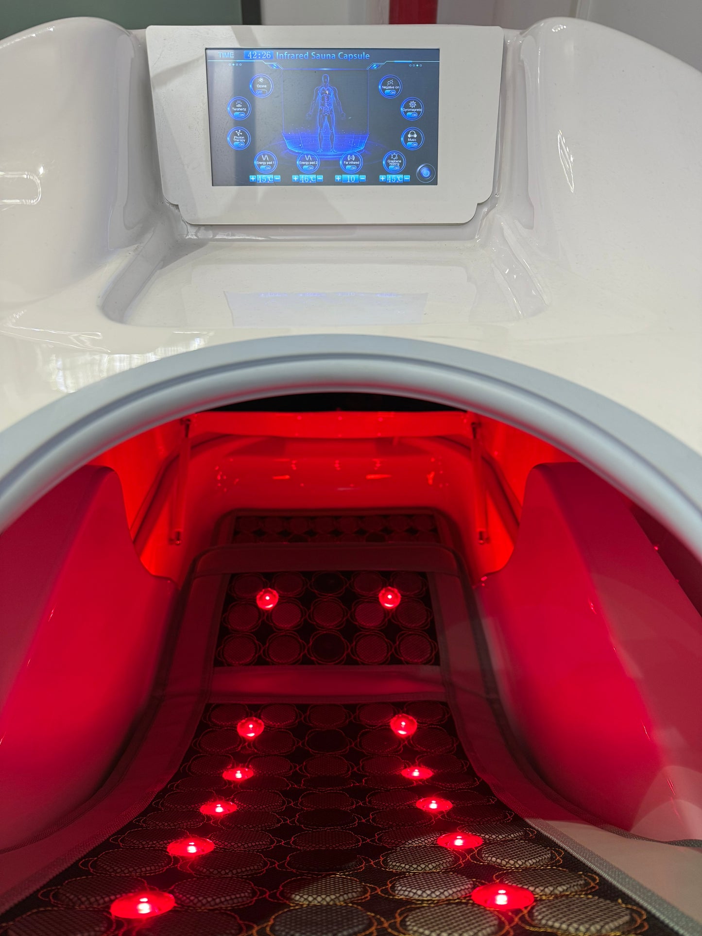 Deep Detox Infrared Sauna Pod with Red Light, PEMF & Negative Ions