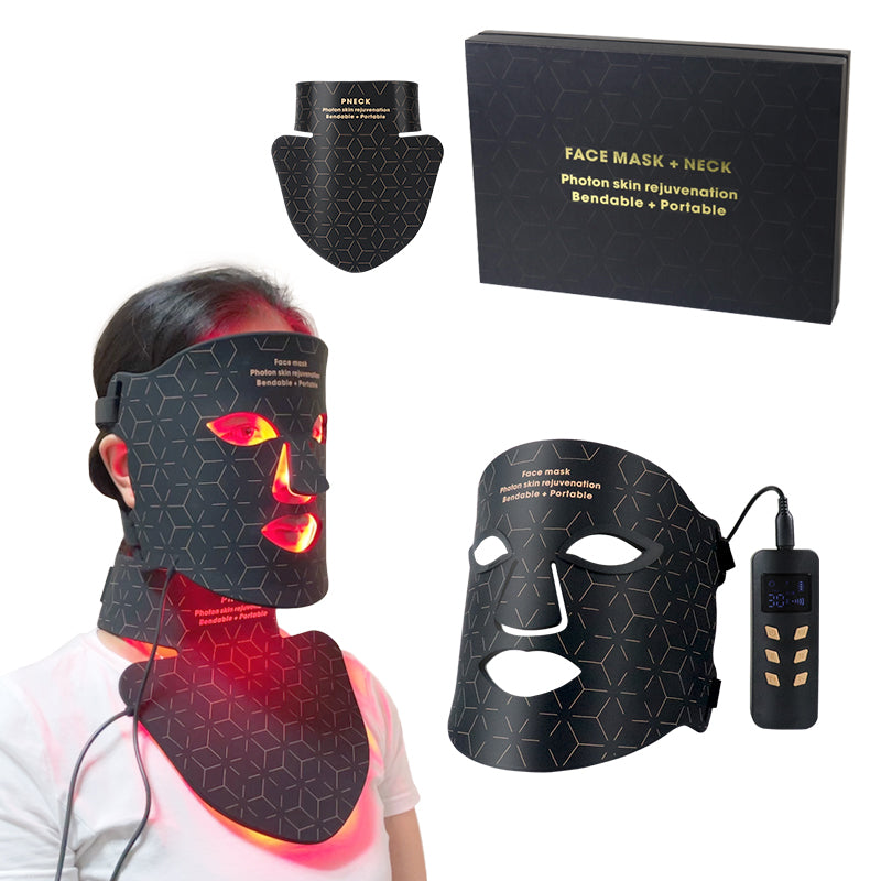 4 in 1 Red and Near-infrared Light Therapy Silicone Neck & Face Mask