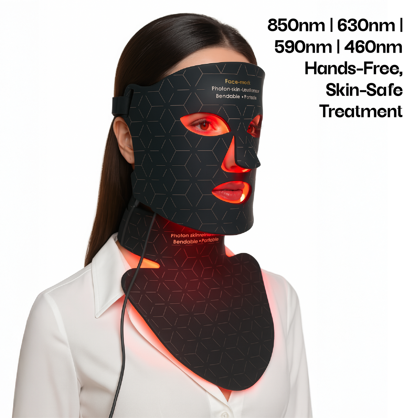 4 in 1 Red and Near-infrared Light Therapy Silicone Neck