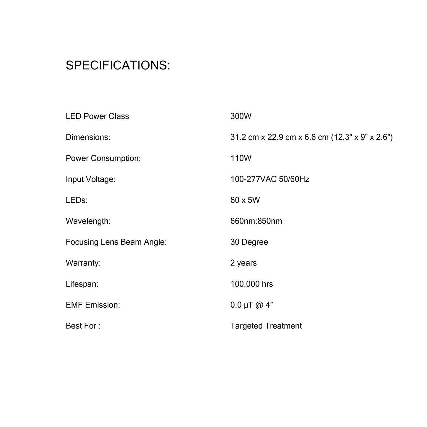 FF 300 - Red and Near-Infrared Light Therapy Panel